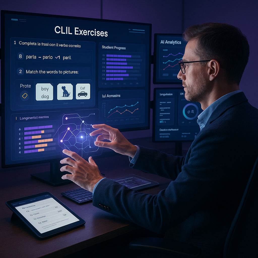 Esercitazioni Adattive CLIL con AI: Valutazione Dinamica ed Esempi Pratici